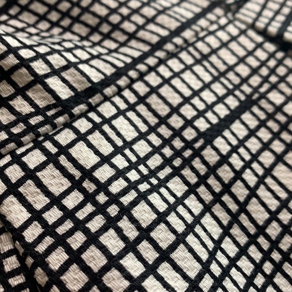 Nine West A Line Art eyelet Addams open back Midi holiday dress 8 black white - Picture 6 of 7